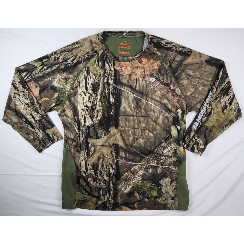 Mossy Oak Shirt Mens Size XL Long Sleeve Tech Tee Coolcore Camo Hunting
